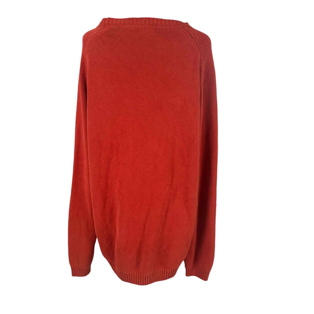 Saint Johns Bay Burnt Rust Orange Oversized Pullover Fall Sweater Earthy Boho XL - Picture 6 of 16
